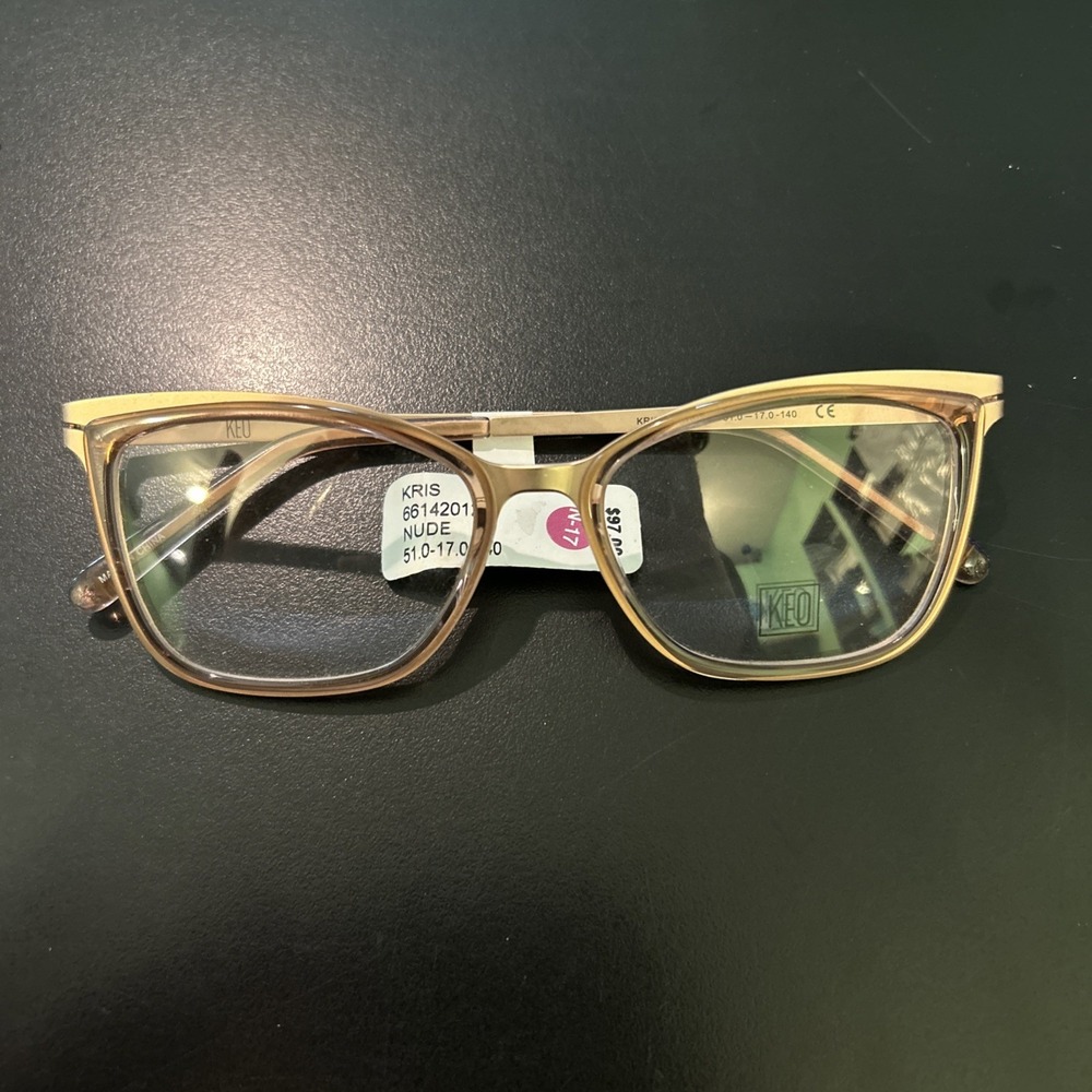 Keo Women's Kris Cat Eye Eyeglasses Nude 51-17-140 NWT Frames Only 661420123